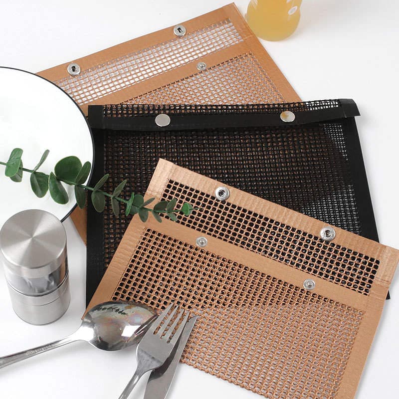Qc Fiberglass Non-Stick Barbecue Mesh Bag Home Kitchen Supplies High Temperature Resistant Ptfe Teflon Barbecue Bag 1