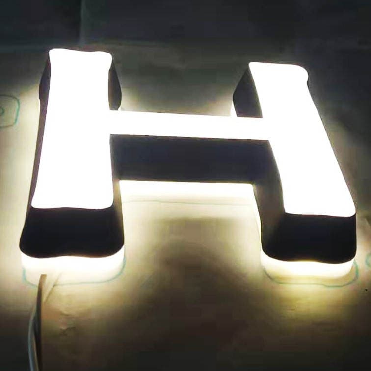 Fərdi LED akril/paslanmayan polad kənarsız arxa işıqlı hərflər, mini işıqlı lövhələr 4