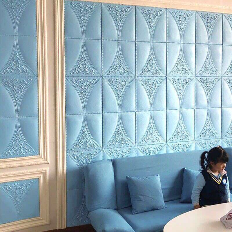 Waterproof self-adhesive 3d three-dimensional skirting wall stickers TV background wall border edge banding foam waist line decorative stickers 2