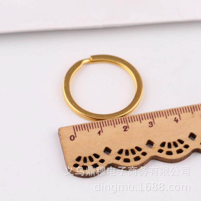 DIY jewelry accessories handmade material metal gold key ring key ring key ring flat ring 30MM 3