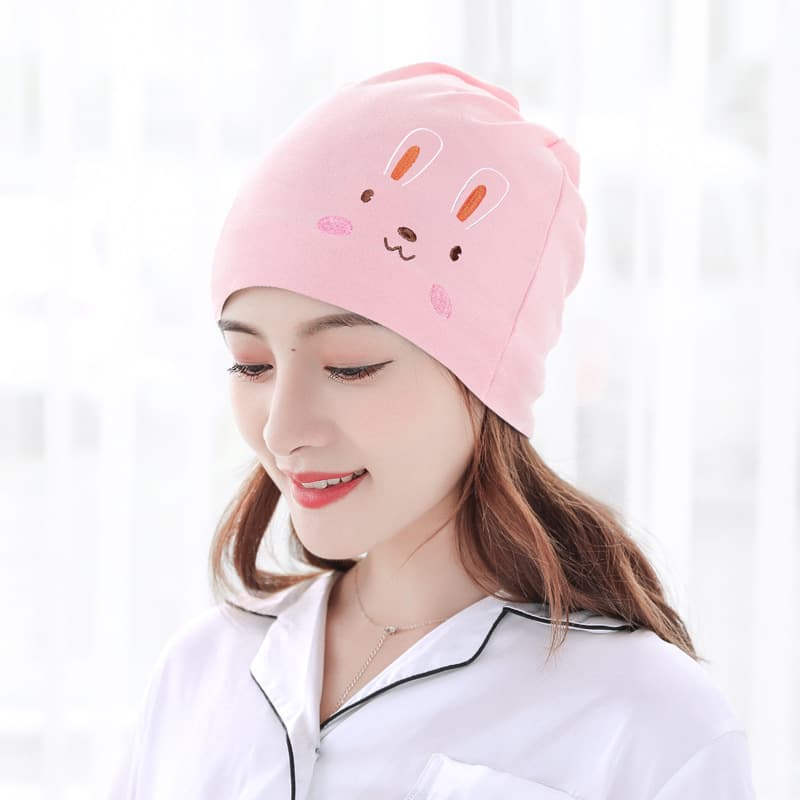 Pink Embroidered Bunny Single Side Heap