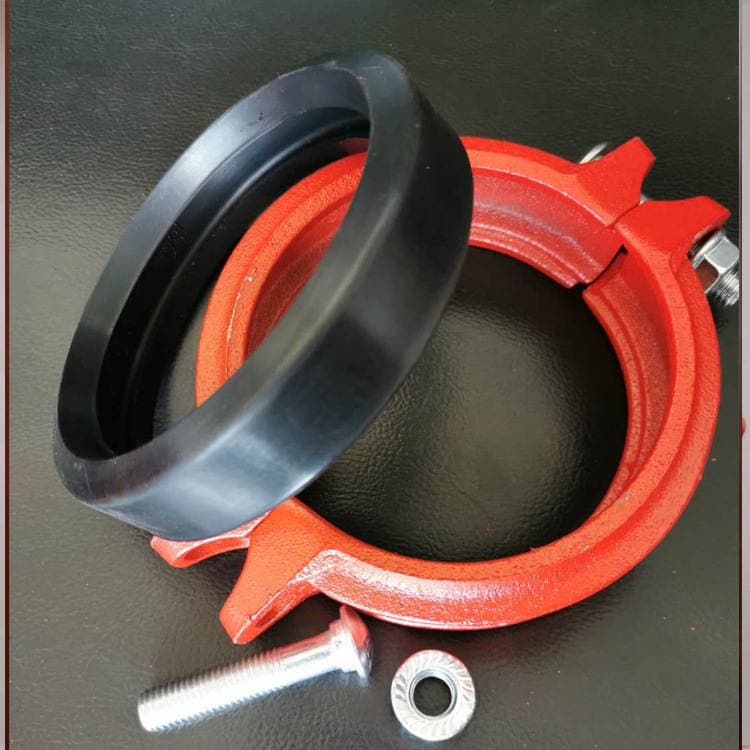 Factory supply groove pipe fittings fire engineering groove clamp high pressure rigid card groove clamp pipe fittings 3