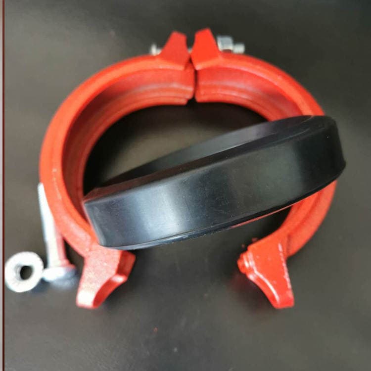 Factory supply groove pipe fittings fire engineering groove clamp high pressure rigid card groove clamp pipe fittings 2