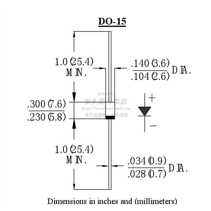 In-line RL207 rectifier diode DO-15 plug-in 2A1000V rectifier new spot 4