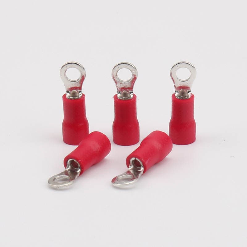Supply RV1.25-3 round pre-insulated terminal OT-JK type cold press terminal ring wiring nose 3