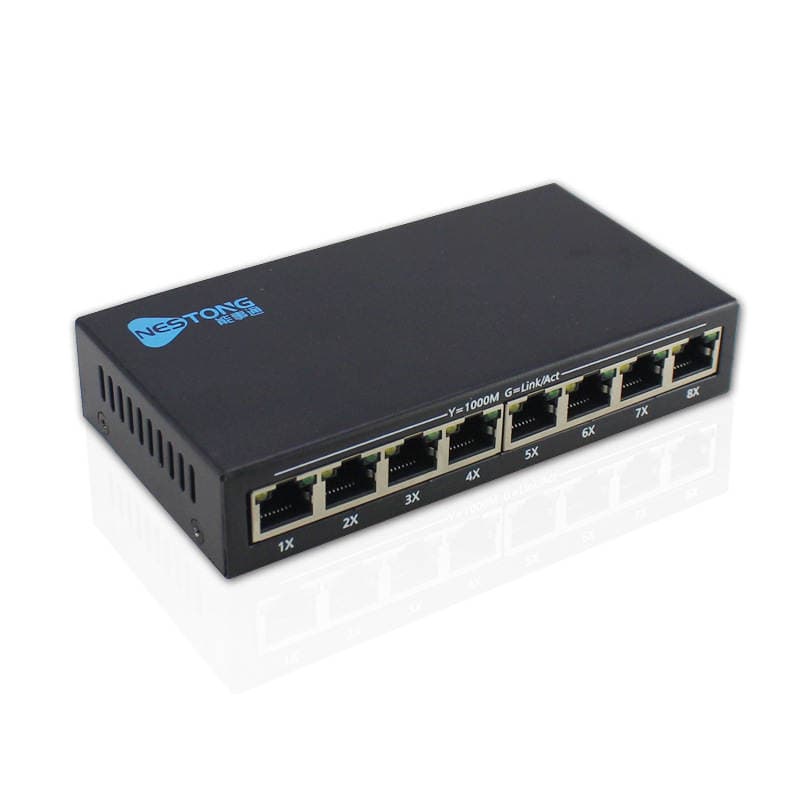 Yonghang 8 portlu Gigabit şəbəkə açarı, monitorinq üçün, dəmir korpus 5