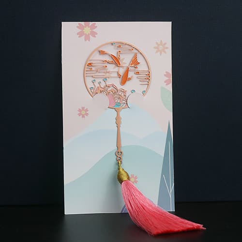 Koi playing with lotus (tassel style)