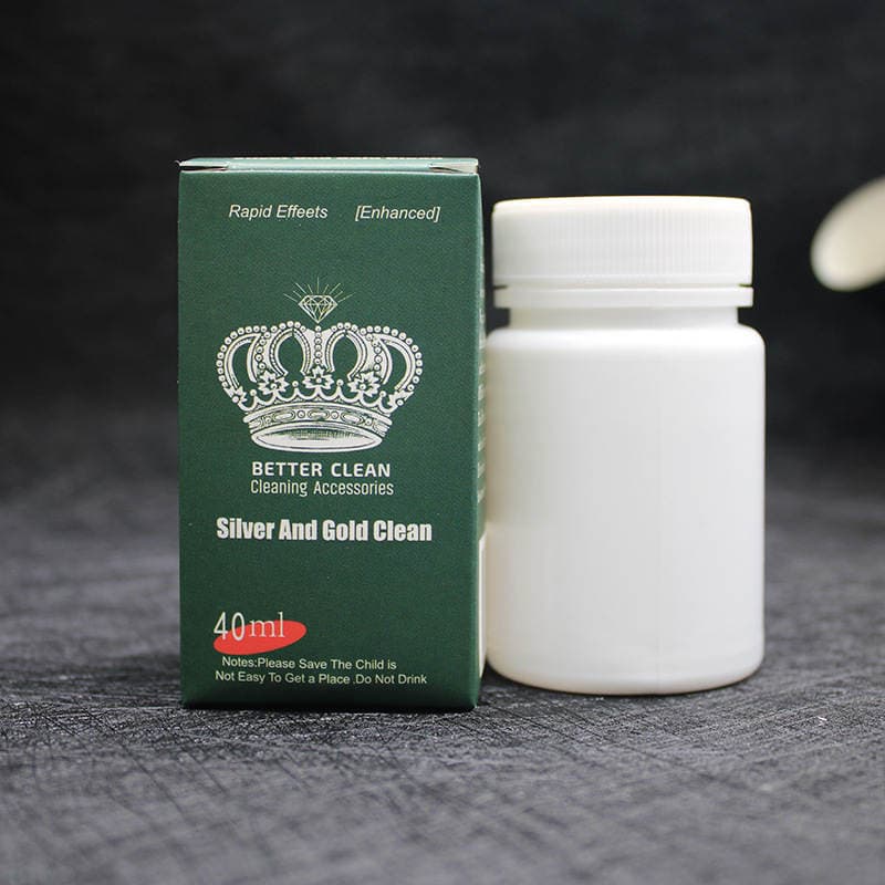 Crown gümüş təmizləyici maye, 40ml, təmizləmə parça ilə 1