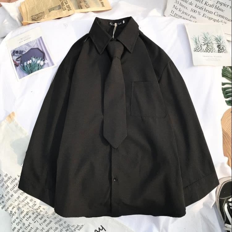 Black + black tie