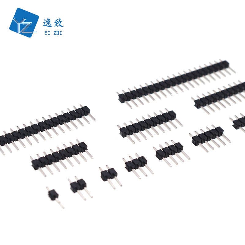 2.54mm Pitch Single Row Pin 180 Degree Straight Plug Dupont Pin Header 1-40P Pin L11.5 Environmentally Friendly Copper Pin 3