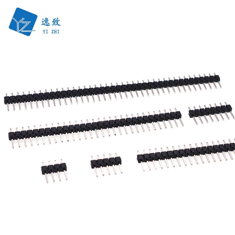 2.54mm Pitch Single Row Pin 180 Degree Straight Plug Dupont Pin Header 1-40P Pin L11.5 Environmentally Friendly Copper Pin 4