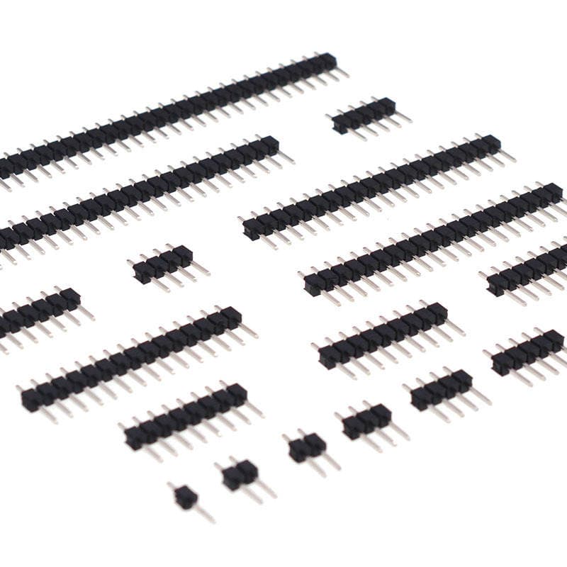 2.54mm Pitch Single Row Pin 180 Degree Straight Plug Dupont Pin Header 1-40P Pin L11.5 Environmentally Friendly Copper Pin 5