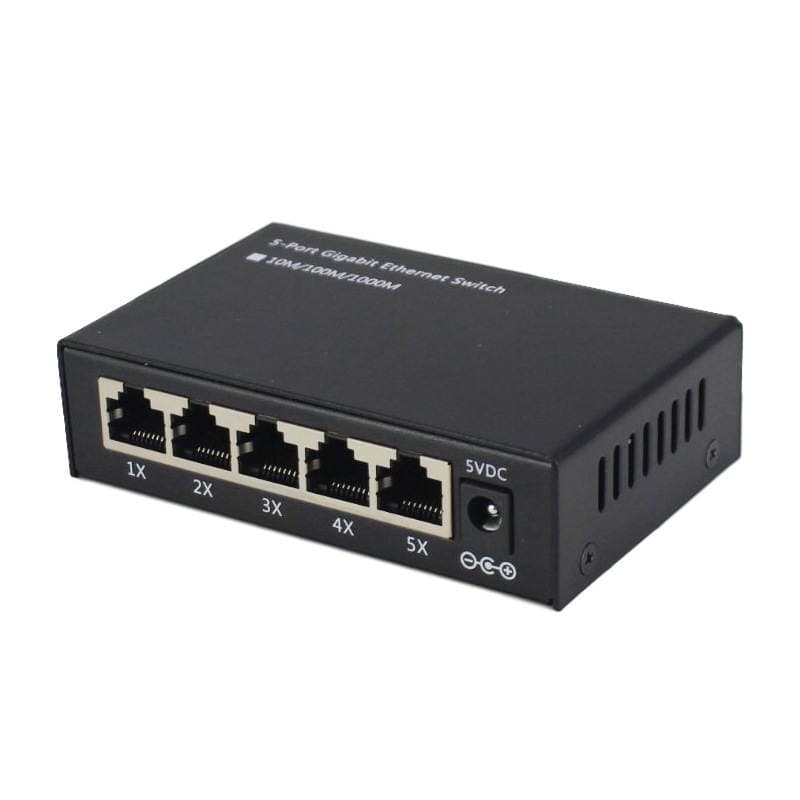 Yonghang Mini 5 portlu Gigabit fotoelektrik şəbəkə açarı, monitorinq üçün, dəmir korpus 2