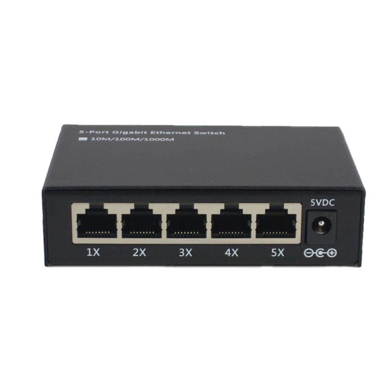 Yonghang Mini 5 portlu Gigabit fotoelektrik şəbəkə açarı, monitorinq üçün, dəmir korpus 5