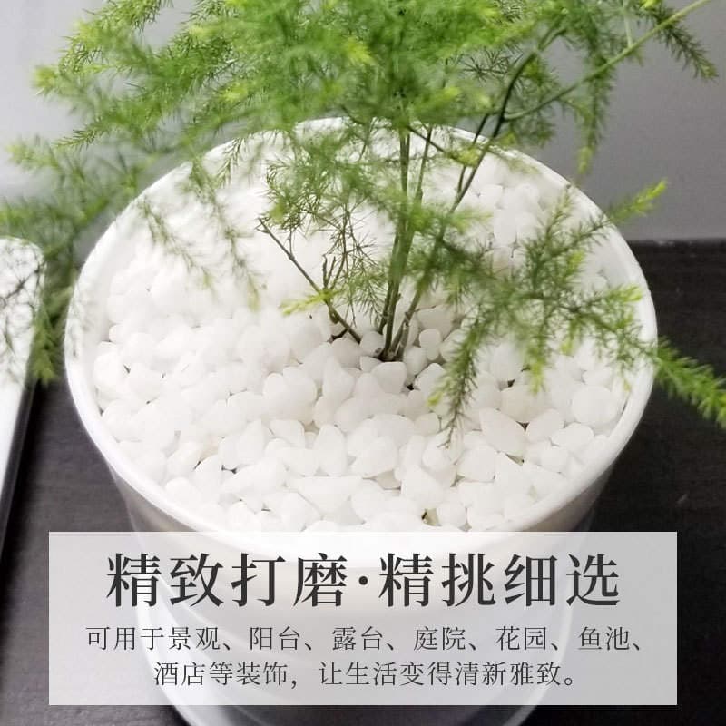 Natural cobblestone White small stone paving snowflake white gravel white marble garden landscape withered landscape White Stone 2