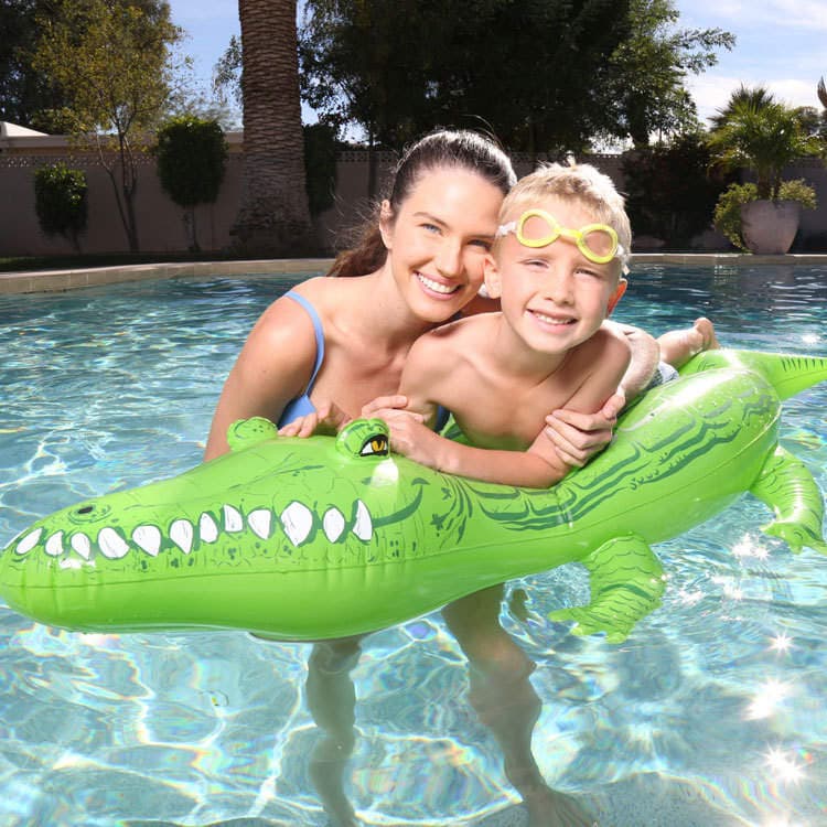 Bestway41010 Children's Water Seat Riding Water Play Toy Adult Crocodile Sitting Thickened Crocodile with Handle 4