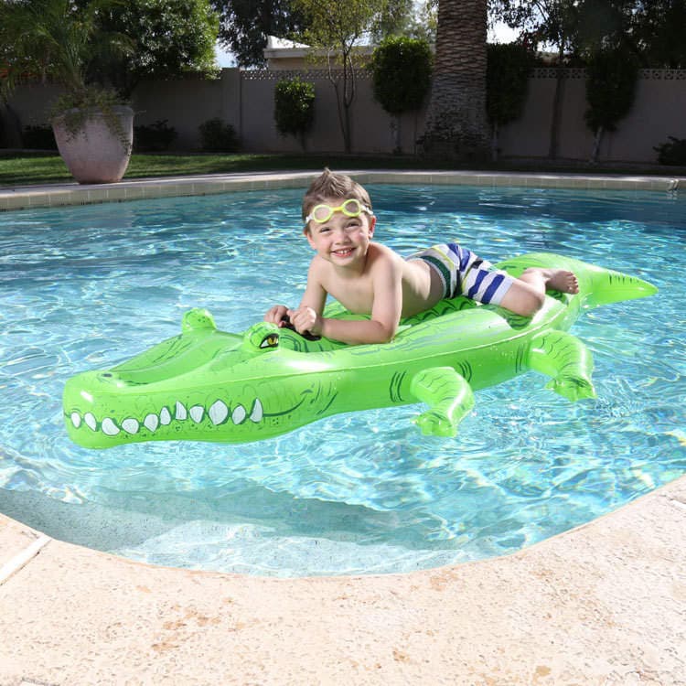 Bestway41010 Children's Water Seat Riding Water Play Toy Adult Crocodile Sitting Thickened Crocodile with Handle 3
