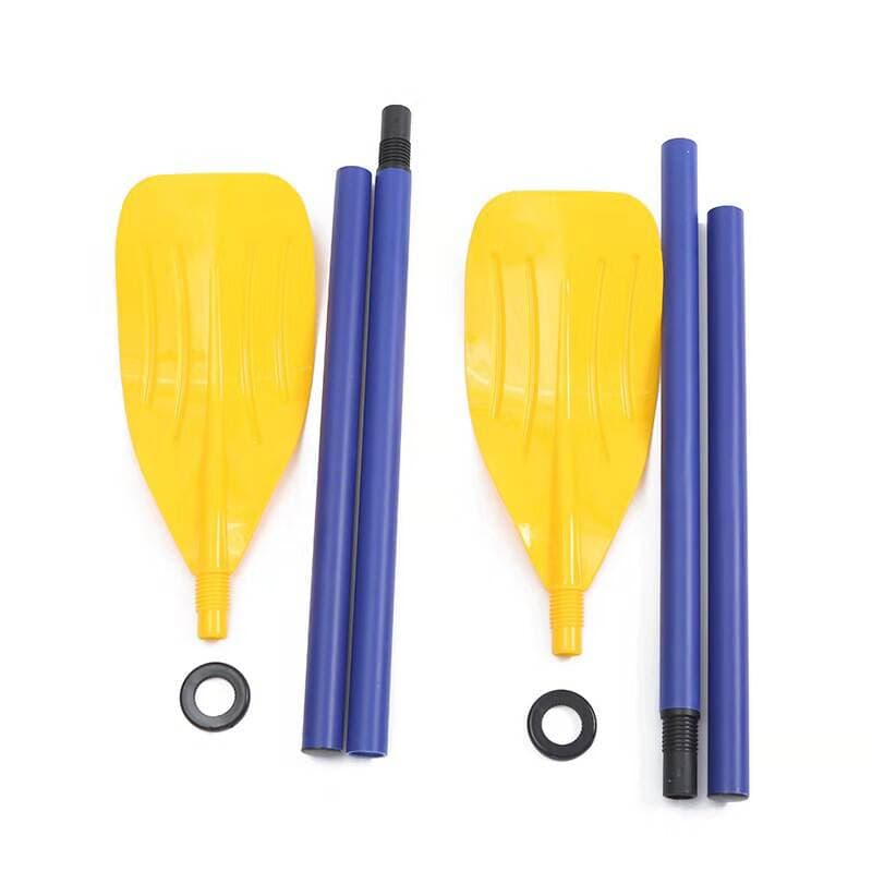 120cm hard and large inflatable boat plastic boat pulp special promotion yellow paddle folding plastic boat paddle 5