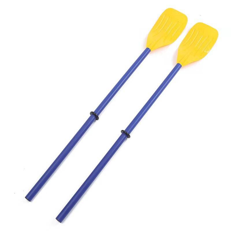 120cm hard and large inflatable boat plastic boat pulp special promotion yellow paddle folding plastic boat paddle 3