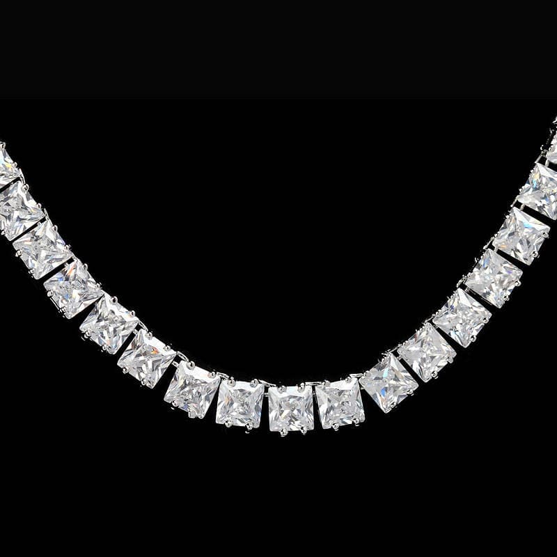 Jinse Crystal Zircon Set Brass Neck Chain Bride Joker Super Flash Simple Chain Wedding Dress Accessories Wholesale 2