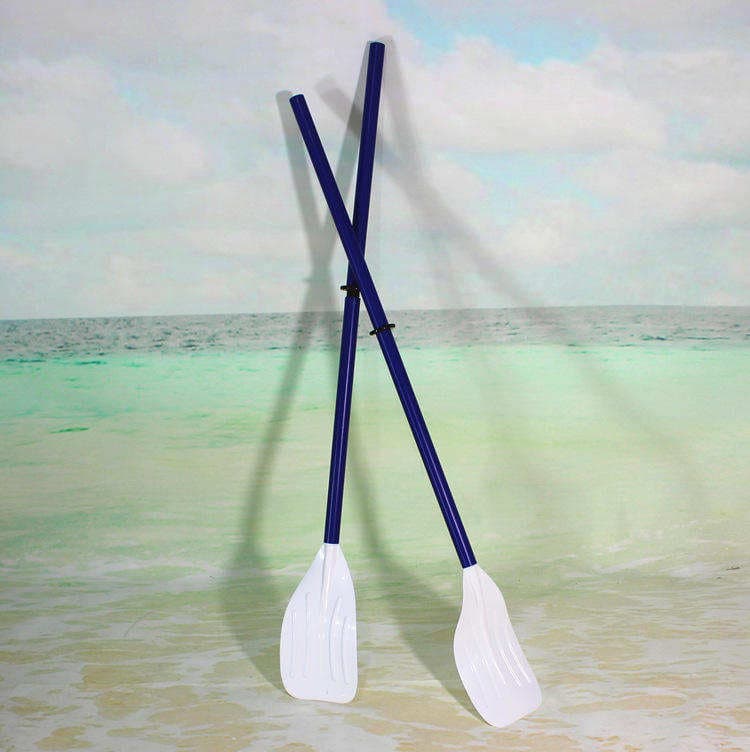 120cm hard and large inflatable boat plastic boat pulp special promotion yellow paddle folding plastic boat paddle 4