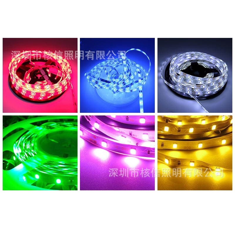 2835 LED Zolaq, Tək Rəngli (Qırmızı, Mavi, Yaşıl, Ağ, Çəhrayı), 12V, Suya Davamlı 4