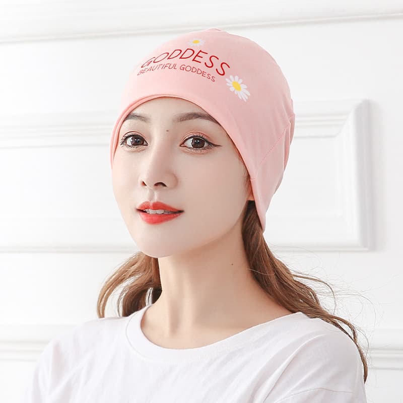 Pink English Alphabet Small Daisy Heap Cap