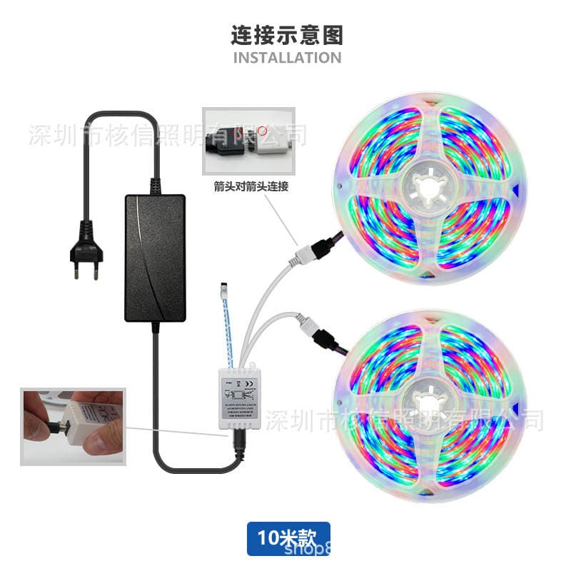 5050 RGB LED Zolaq, WiFi, Suya Davamlı, Rəng Dəyişən, 12V 4