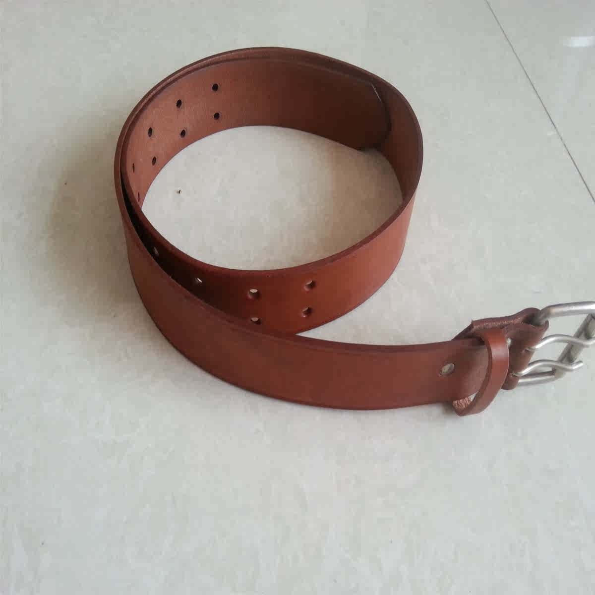 Cowhide Electrician's Belt, First-Layer Double-Eye Pin Buckle Electrician's Belt, Miner's Belt, Cowhide Electrician's Belt 2