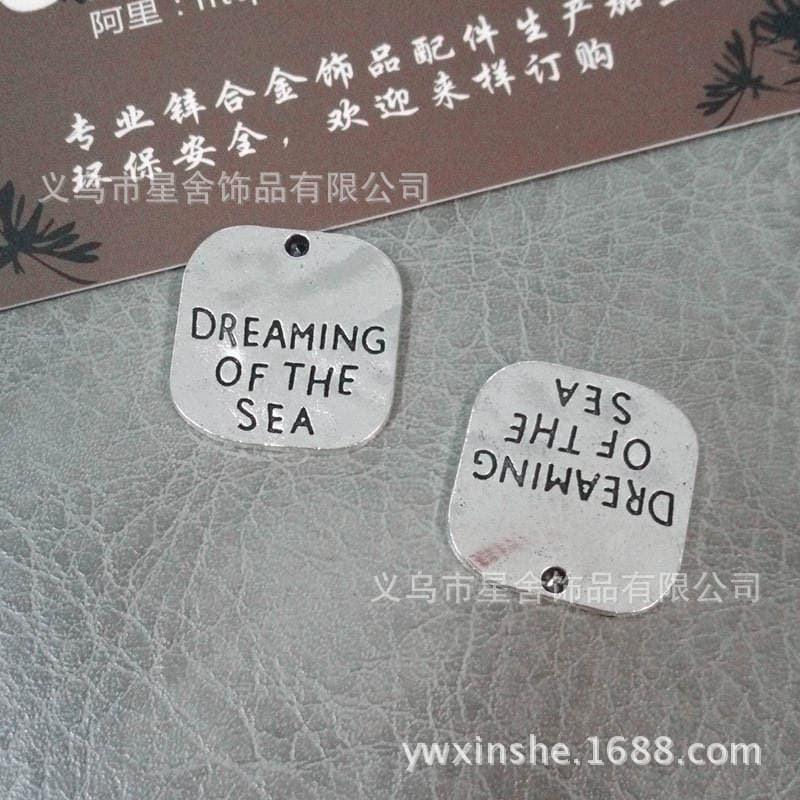 [Special Sale] DIY Jewelry Accessories Material 19mm Fillet Engraving Alloy Square Brand Jewelry Accessories XS1612GQ 2