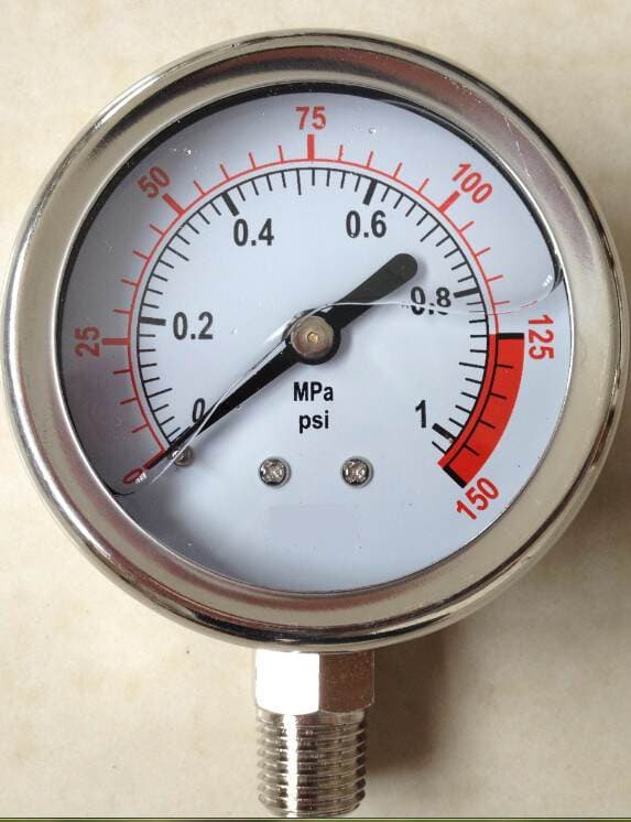 Pipeline installation water treatment equipment pure water equipment oil-filled shock-resistant vertical radial pressure gauge 2