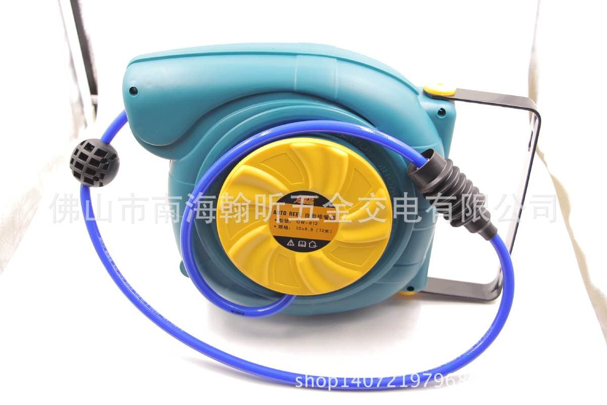 OW-512 telescopic automatic exhaust pipe reel seat automatic retractable hanging wheel air drum reel 3