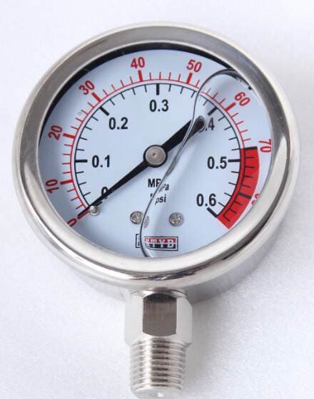 Pipeline installation water treatment equipment pure water equipment oil-filled shock-resistant vertical radial pressure gauge 4