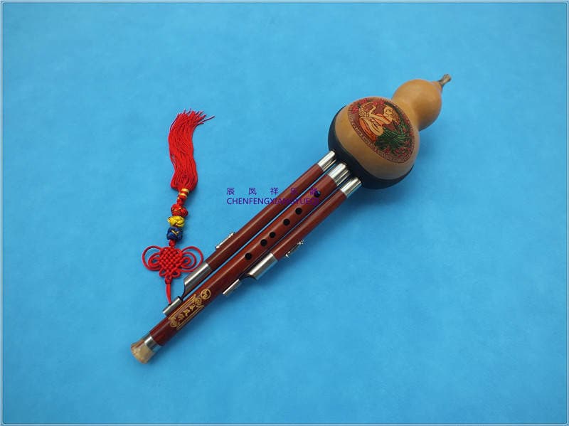 Hulusi mahogany ABbCDFG three-tone detachable drop-resistant Yunnan Hulusi Bawu Chinese knot Bamboo Flute 1