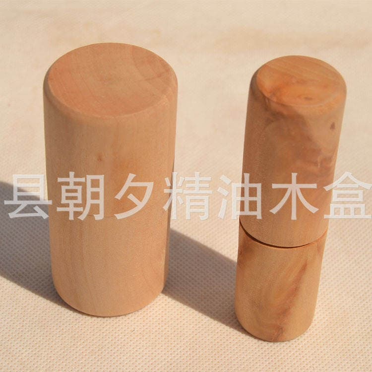 Essential oil storage box wooden bottle essential oil packaging wooden box wholesale custom single 10m cylinder spot supply 2