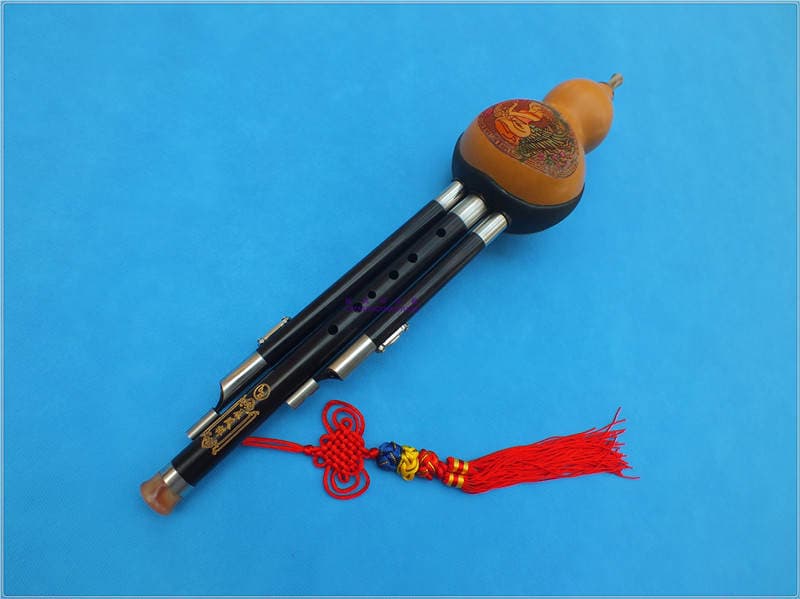 Hulusi Ebony ABbCD three-tone detachable drop-resistant Yunnan Hulusi Bawu Chinese knot leather box 1