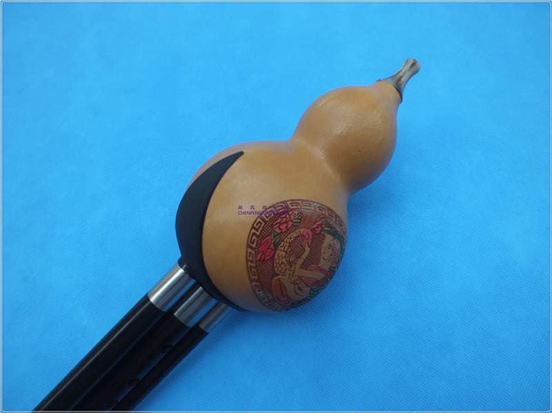 Hulusi Ebony ABbCD three-tone detachable drop-resistant Yunnan Hulusi Bawu Chinese knot leather box 2
