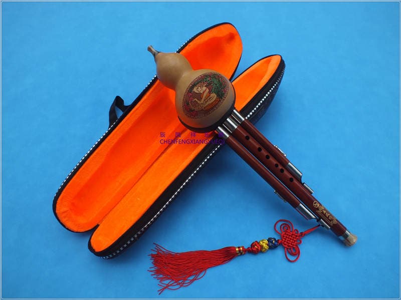 Hulusi mahogany ABbCDFG three-tone detachable drop-resistant Yunnan Hulusi Bawu Chinese knot Bamboo Flute 3