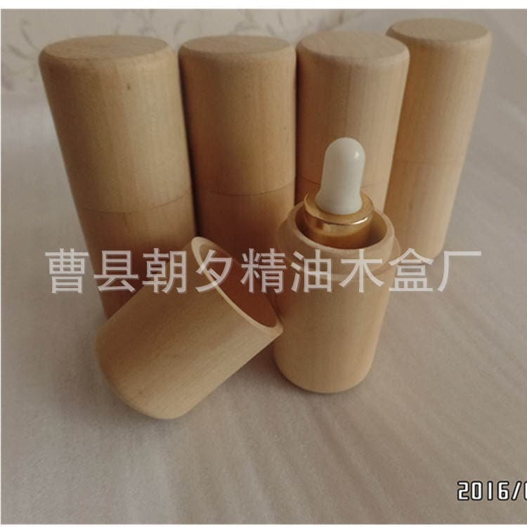 Essential oil storage box wooden bottle essential oil packaging wooden box wholesale custom single 10m cylinder spot supply 3