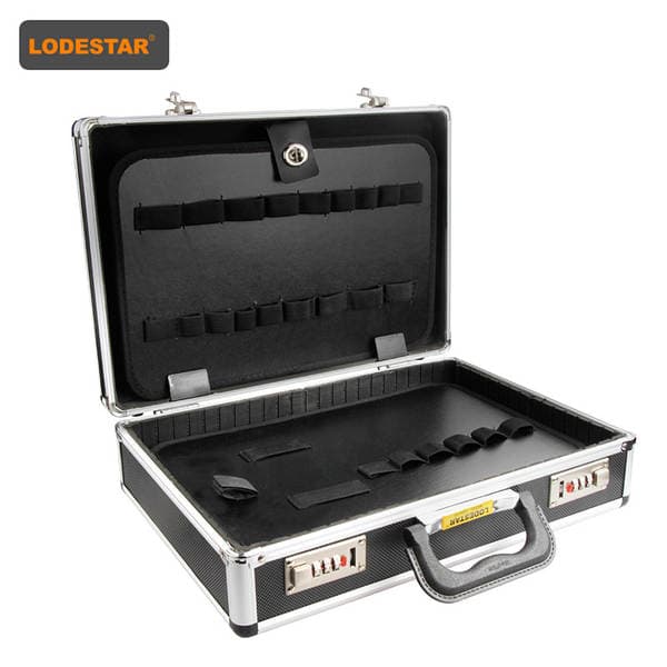 LODESTAR Leda L804752 Kiçik Qara Alüminium Ərinti Şifrəli Alət Qutusu