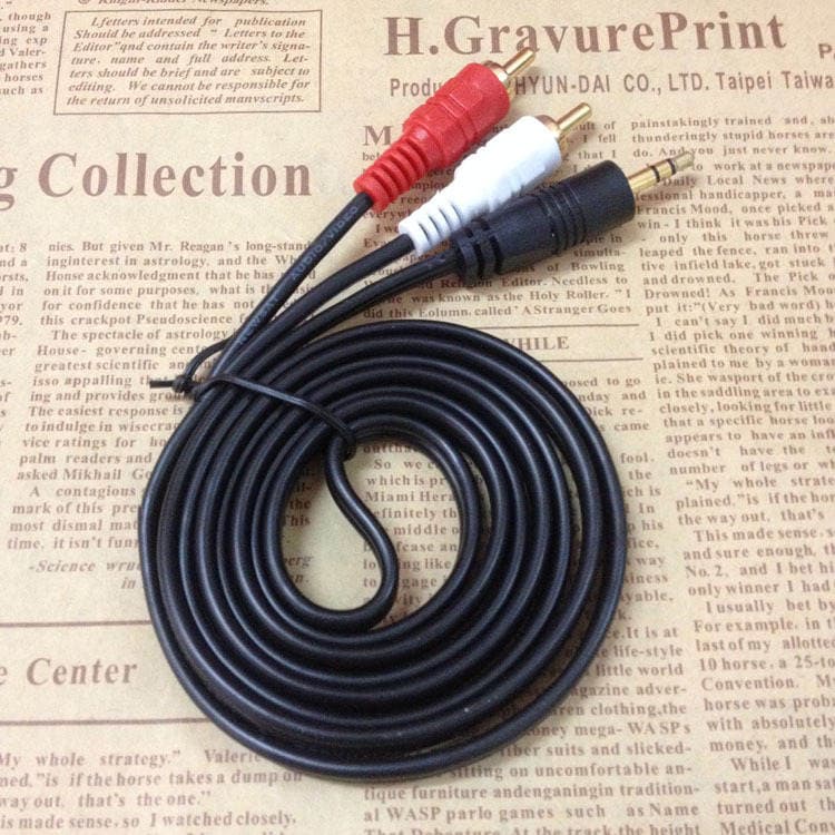 3.5 mm-dən iki RCA ştekerə audio kabel, 1.5 m 2