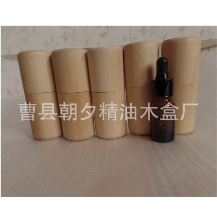 Essential oil storage box wooden bottle essential oil packaging wooden box wholesale custom single 10m cylinder spot supply 5