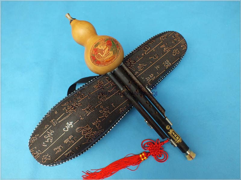 Hulusi Purple Bamboo natural three-tone detachable Hulusi factory direct sales Yunnan Hulusi China saxophone 5