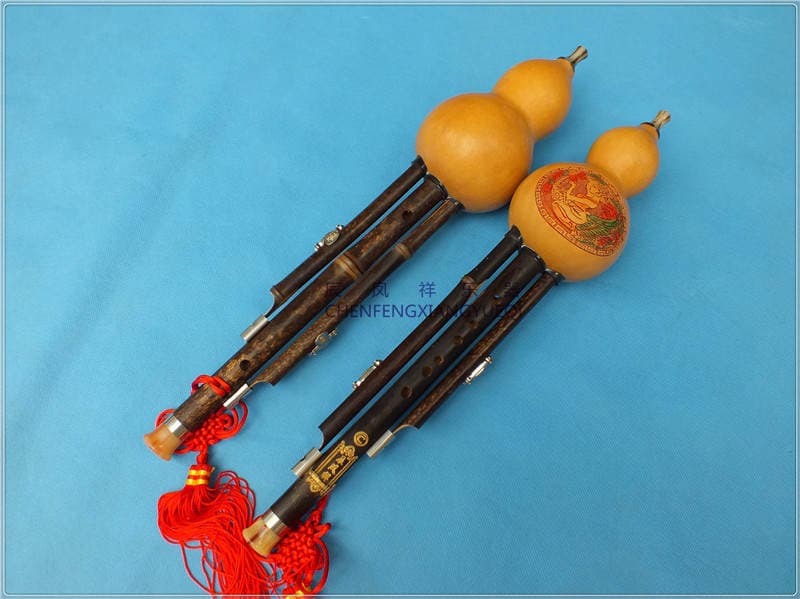 Hulusi Purple Bamboo natural three-tone detachable Hulusi factory direct sales Yunnan Hulusi China saxophone 4