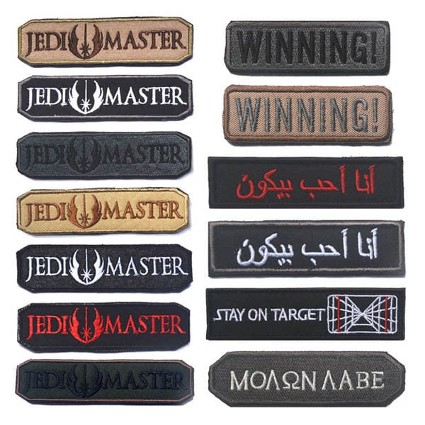 Amazon Supply Long Strip Jedi Knight Winning Chest Patch Badge Velcro Embroidered Patch Can Be Patched on