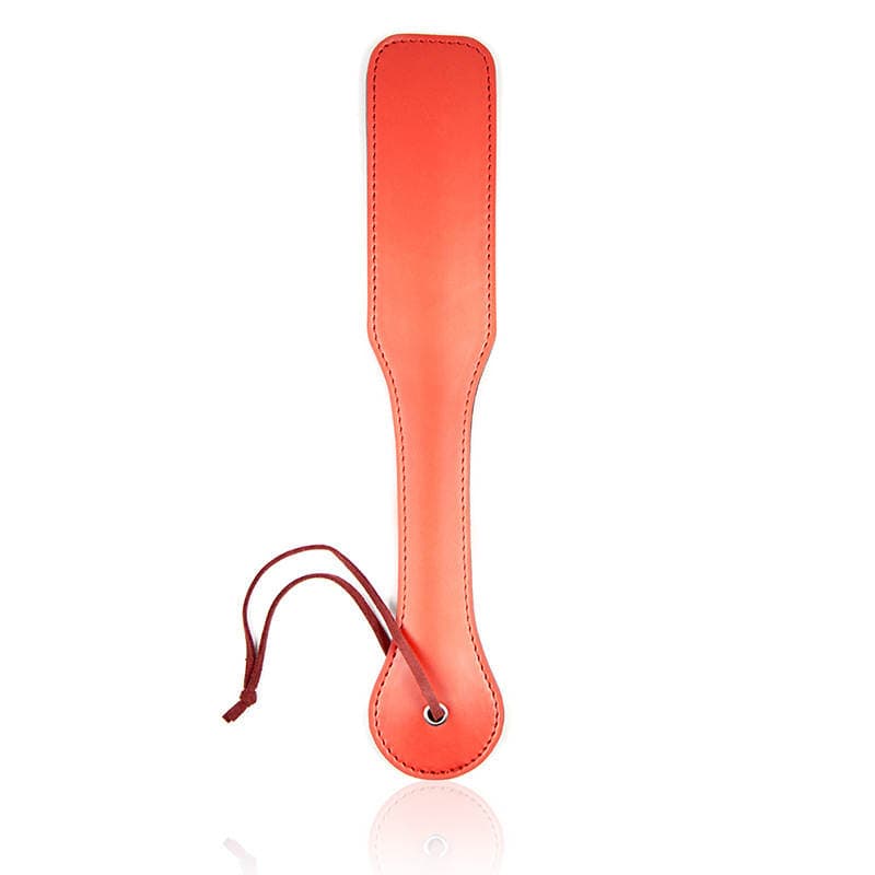 New European and American smsex toys alternative funny black and red leather double-layer hand-shot sexy small racket factory wholesale 2