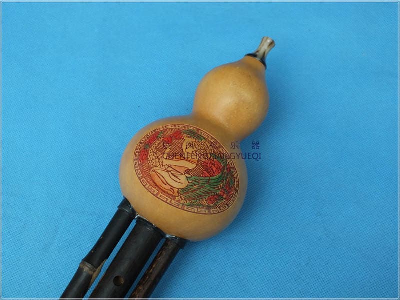 Hulusi Purple Bamboo natural three-tone detachable Hulusi factory direct sales Yunnan Hulusi China saxophone 1