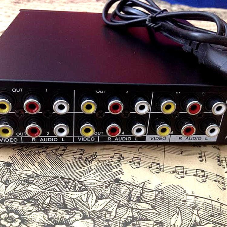 VSP4II Audio Video Splitter, 2 giriş 4 çıxış, RCA interfeysi 5