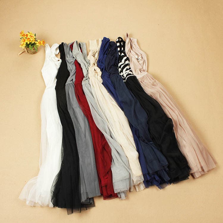 Spring loose model cotton high waist mesh skirt puffy skirt women's camisole dress base skirt wholesale 1