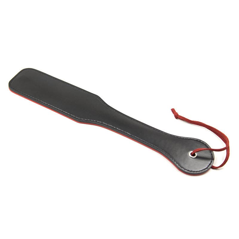 New European and American smsex toys alternative funny black and red leather double-layer hand-shot sexy small racket factory wholesale 3